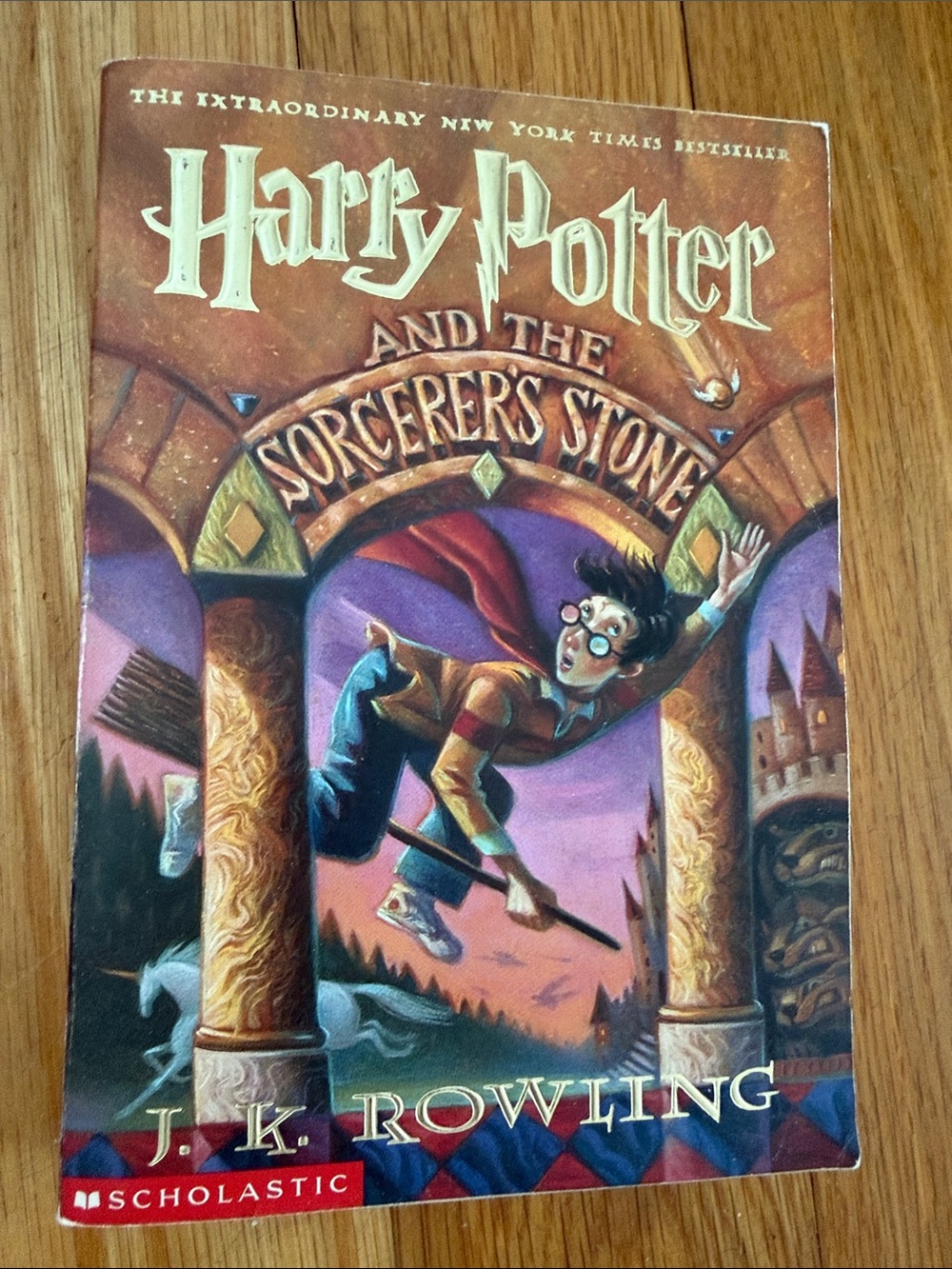 Scholastic Harry Potter and the Sorcerer's Stone — Red, Brown, Purple Cover